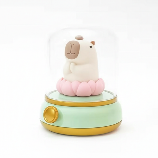 Warm Green Capybara Retro Lamp